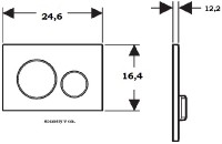 Ovládací tlačítko Geberit Sigma20 černá/lesklý chrom černá   115.882.KM.1